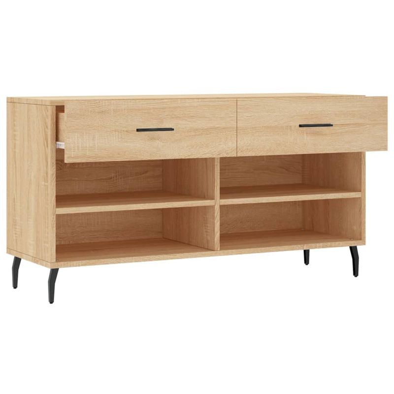 Casa si Gradina - Mobilier - Organizare si depozitare - Organizator incaltaminte - Bancheta pantofar, stejar sonoma, 102x35x55 cm, lemn prelucrat - Infinity.ro