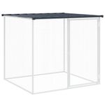 Petshop - Accesorii petshop - Culcusuri si custi - Custi interior si exterior - Cotet pui cu acoperis, antracit, 103x98x90 cm, otel galvanizat - Infinity.ro