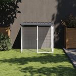 Petshop - Accesorii petshop - Culcusuri si custi - Custi interior si exterior - Cotet pui cu acoperis, antracit, 103x98x90 cm, otel galvanizat - Infinity.ro