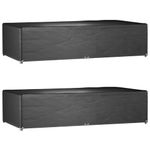 Casa si Gradina - Textile si covoare - Huse pentru mobilier - Huse mobilier gradina, 2 buc, 12 ocheti, 315x160x75 cm, patrat - Infinity.ro