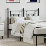 Casa si Gradina - Mobilier - Paturi si accesorii - Accesorii paturi - Tablie de pat metalica, negru, 120 cm - Infinity.ro