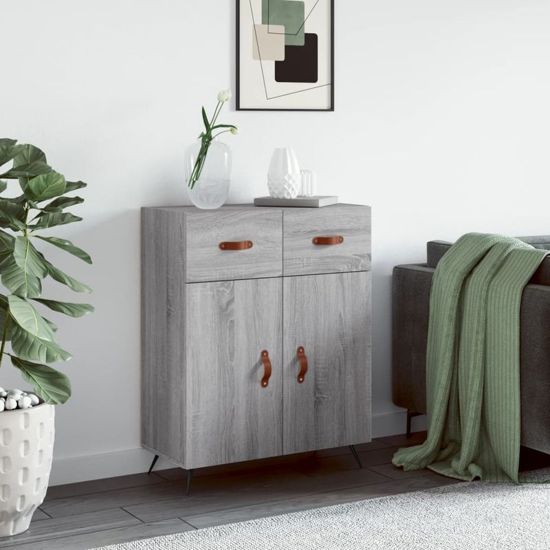 Casa si Gradina - Mobilier - Comode si corpuri - Comode - Servanta, gri sonoma, 69,5x34x90 cm, lemn compozit - Infinity.ro