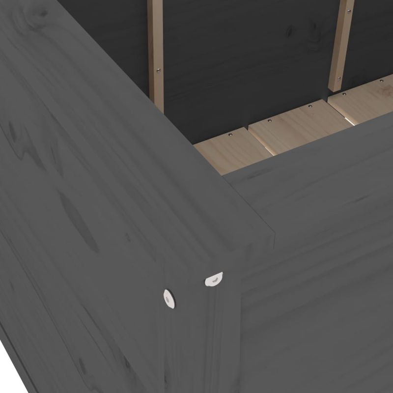 Casa si Gradina - Gradinarit si plante - Plante si ghivece - Ghivece si suporturi - Strat inaltat de gradina, gri, 119,5x82,5x78 cm, lemn masiv pin - Infinity.ro