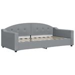 Casa si Gradina - Mobilier - Paturi si accesorii - Paturi - Pat de zi cu extensie si saltele, gri deschis 90x190 cm textil - Infinity.ro