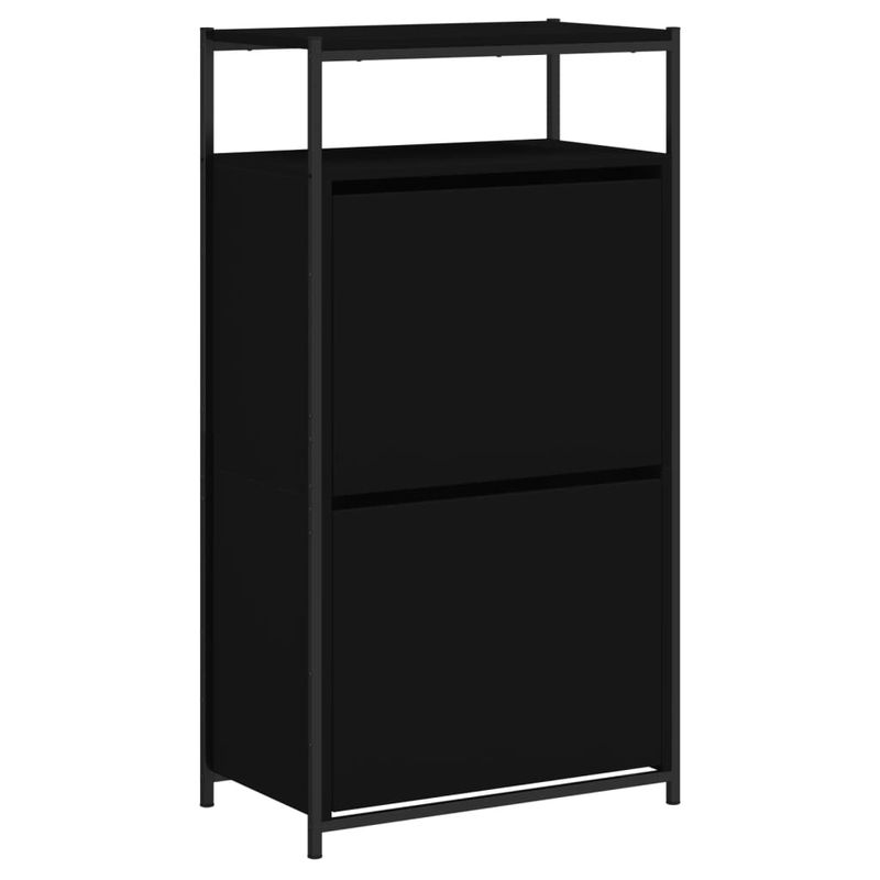 Casa si Gradina - Mobilier - Organizare si depozitare - Organizator incaltaminte - Pantofar, negru, 60x34x112 cm, lemn compozit - Infinity.ro