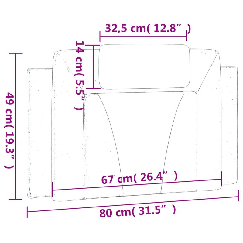 Casa si Gradina - Mobilier - Paturi si accesorii - Accesorii paturi - Tablie de pat Alb 75 cm Lemn compozit - Infinity.ro