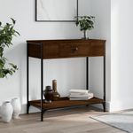 Casa si Gradina - Mobilier - Comode si corpuri - Console - Masa consola, stejar maro, 75x34,5x75 cm, lemn prelucrat - Infinity.ro