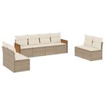 Casa si Gradina - Gradina si terasa - Mobilier exterior - Seturi mobila gradina - Set canapele de gradina, 8 piese, cu perne, bej, poliratan - Infinity.ro
