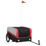 Sport si Outdoor - Ciclism - Accesorii pentru biciclete - Remorci biciclete - Remorca pentru biciclete, negru și rosu, 45 kg, fier, mărime 137x69x59 cm - Infinity.ro