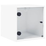 Casa si Gradina - Mobilier - Comode si corpuri - Noptiere - Noptiera cu usa de sticla, alb, 35x37x35 cm - Infinity.ro