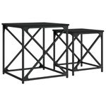 Casa si Gradina - Mobilier - Mese si birouri - Masute de cafea - Mese suprapuse de cafea, 2 buc, negru, lemn prelucrat - Infinity.ro