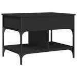 Casa si Gradina - Mobilier - Mese si birouri - Masute de cafea - Masuta de cafea, negru, 70x50x50 cm, lemn prelucrat si metal - Infinity.ro