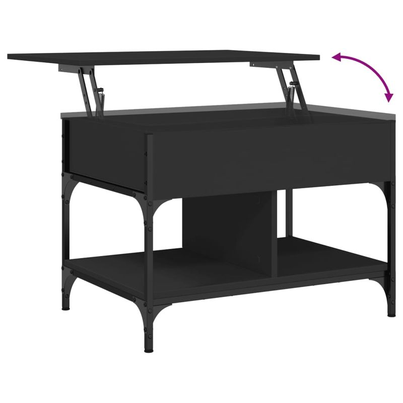 Casa si Gradina - Mobilier - Mese si birouri - Masute de cafea - Masuta de cafea, negru, 70x50x50 cm, lemn prelucrat si metal - Infinity.ro