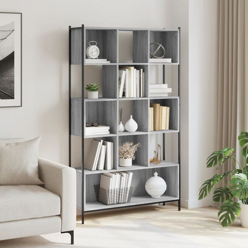 Casa si Gradina - Mobilier - Biblioteci si rafturi - Biblioteci - Biblioteca, gri sonoma, 102x28x172 cm, lemn prelucrat - Infinity.ro