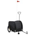 Sport si Outdoor - Ciclism - Accesorii pentru biciclete - Remorci biciclete - Remorca pentru biciclete, negru, 45 kg, fier, mărime 63x126x63 cm - Infinity.ro