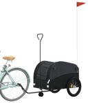 Sport si Outdoor - Ciclism - Accesorii pentru biciclete - Remorci biciclete - Remorca pentru biciclete, negru, 45 kg, fier, mărime 63x126x63 cm - Infinity.ro