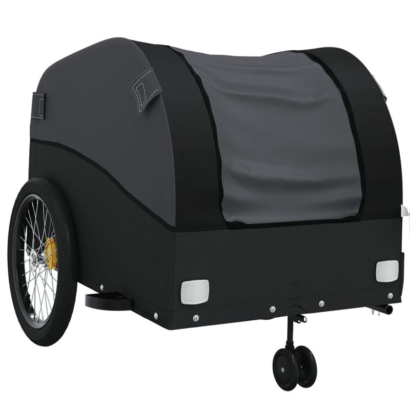 Sport si Outdoor - Ciclism - Accesorii pentru biciclete - Remorci biciclete - Remorca pentru biciclete, negru, 45 kg, fier, mărime 63x126x63 cm - Infinity.ro