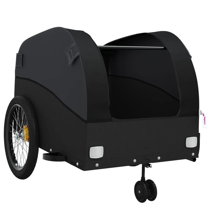 Sport si Outdoor - Ciclism - Accesorii pentru biciclete - Remorci biciclete - Remorca pentru biciclete, negru, 45 kg, fier, mărime 63x126x63 cm - Infinity.ro