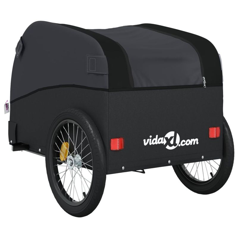 Sport si Outdoor - Ciclism - Accesorii pentru biciclete - Remorci biciclete - Remorca pentru biciclete, negru, 45 kg, fier, mărime 63x126x63 cm - Infinity.ro