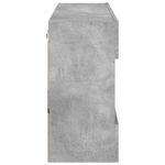 Casa si Gradina - Mobilier - Comode si corpuri - Comode - Comoda TV de perete cu lumini LED, gri beton, 98,5x30x60,5 cm - Infinity.ro