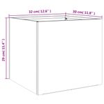 Casa si Gradina - Gradinarit si plante - Plante si ghivece - Ghivece si suporturi - Jardiniere, 2 buc., 32x30x29 cm, otel laminat la rece - Infinity.ro