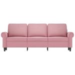 Casa si Gradina - Mobilier - Canapele si coltare - Canapele - Canapea cu 3 locuri, roz, 180 cm, catifea - Infinity.ro