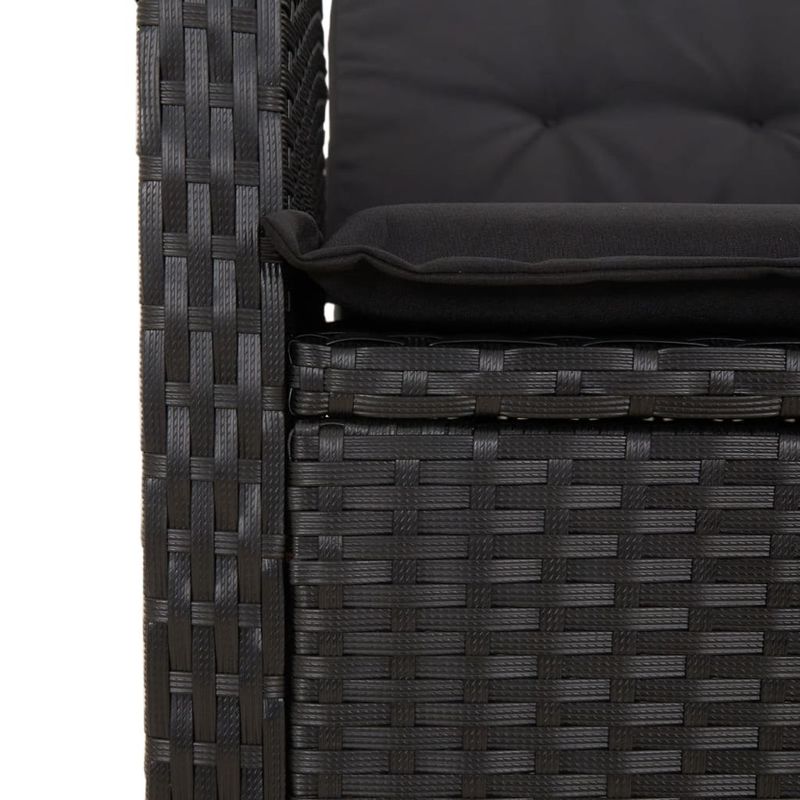 Casa si Gradina - Gradina si terasa - Mobilier exterior - Seturi mobila gradina - Set mobilier de gradina cu perne, 7 piese, negru, poliratan - Infinity.ro