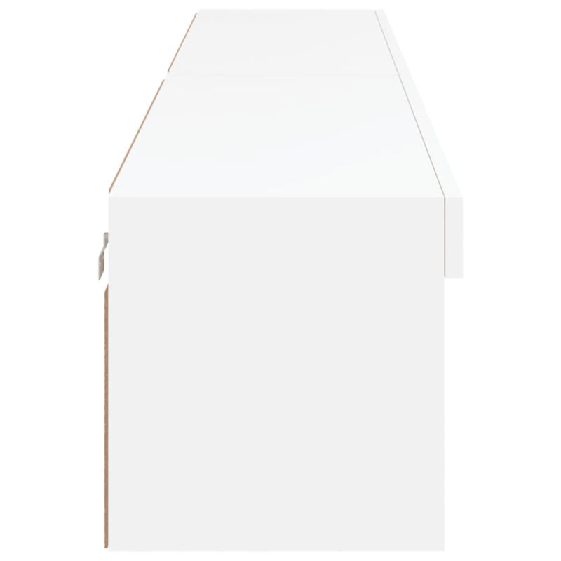 Casa si Gradina - Mobilier - Comode si corpuri - Comode - Comode TV cu lumini LED, 2 buc., alb, 100x30x30 cm - Infinity.ro