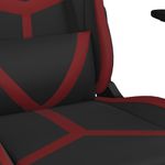 PC, gaming si accesorii - Gaming - Accesorii gaming - Scaune gaming - Scaun de gaming de masaj, negru si rosu vin, piele ecologica - Infinity.ro