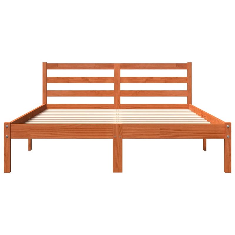 Casa si Gradina - Mobilier - Paturi si accesorii - Paturi - Cadru de pat, maro ceruit, 140x190 cm, lemn masiv de pin - Infinity.ro