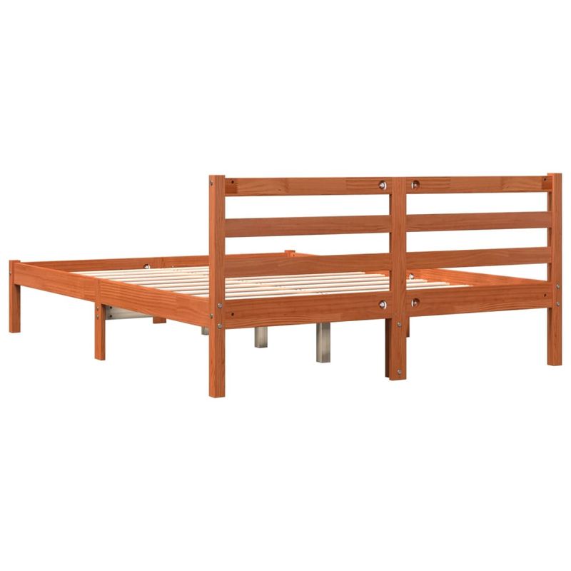 Casa si Gradina - Mobilier - Paturi si accesorii - Paturi - Cadru de pat, maro ceruit, 140x190 cm, lemn masiv de pin - Infinity.ro