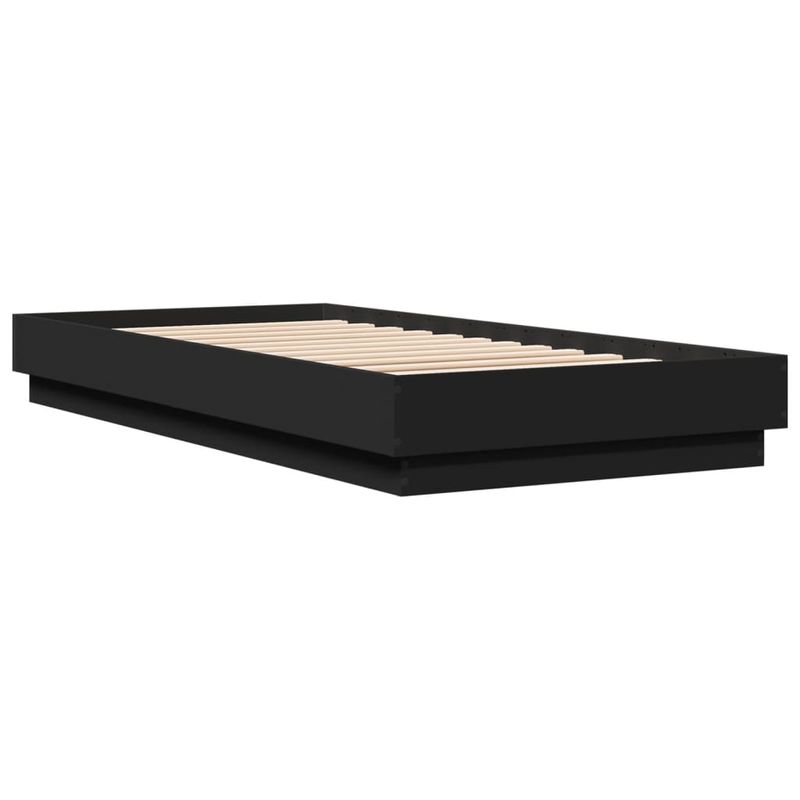 Casa si Gradina - Mobilier - Paturi si accesorii - Paturi - Cadru de pat cu lumini LED, negru, 100x200 cm - Infinity.ro