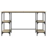 Casa si Gradina - Mobilier - Mese si birouri - Birouri - Birou, stejar sonoma, 140x50x75 cm, metal si lemn prelucrat - Infinity.ro