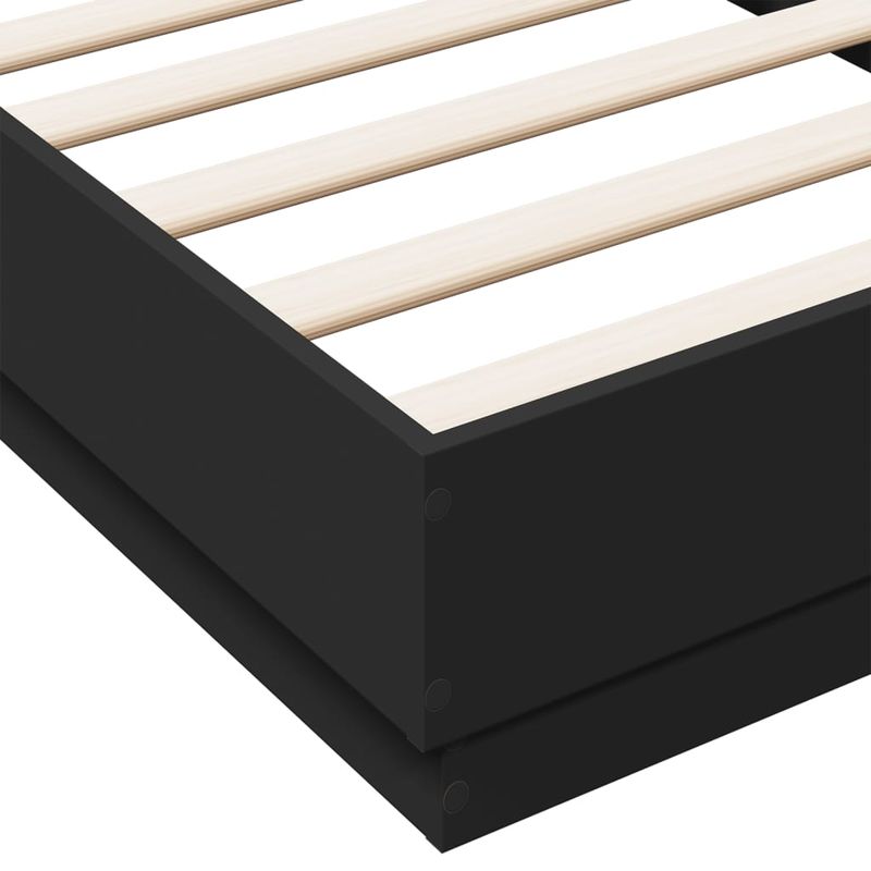 Casa si Gradina - Mobilier - Paturi si accesorii - Paturi - Cadru de pat cu lumini LED, negru, 75x190 cm - Infinity.ro