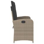 Casa si Gradina - Gradina si terasa - Mobilier exterior - Bancute de gradina - Banca rabatabila de gradina cu perne, gri deschis, poliratan - Infinity.ro