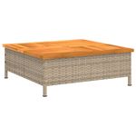 Casa si Gradina - Gradina si terasa - Mobilier exterior - Mese gradina - Masa de gradina, bej, 70x70x25 cm, poliratan si lemn acacia - Infinity.ro