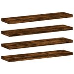 Casa si Gradina - Mobilier - Biblioteci si rafturi - Rafturi - Rafturi perete 4 buc. stejar fumuriu 40x10x1,5 cm lemn compozit - Infinity.ro