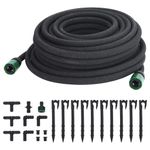 Casa si Gradina - Gradinarit si plante - Instalatii si accesorii pentru irigatii - Furtunuri de gradina si accesorii - Furtun poros de gradina, negru, 0,6", 25 m, cauciuc - Infinity.ro