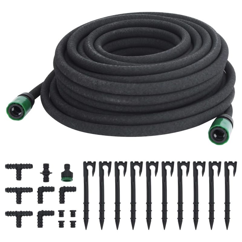 Casa si Gradina - Gradinarit si plante - Instalatii si accesorii pentru irigatii - Furtunuri de gradina si accesorii - Furtun poros de gradina, negru, 0,6", 25 m, cauciuc - Infinity.ro
