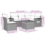 Casa si Gradina - Gradina si terasa - Mobilier exterior - Seturi mobila gradina - Set canapele de gradina, 6 piese, cu perne, bej, poliratan - Infinity.ro