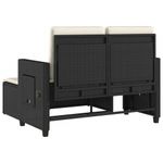 Casa si Gradina - Gradina si terasa - Mobilier exterior - Bancute de gradina - Banca de gradina rabatabila cu perne, negru, poliratan - Infinity.ro