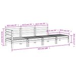 Casa si Gradina - Gradina si terasa - Mobilier exterior - Canapele si fotolii gradina - Canapea de gradina cu 4 locuri, lemn masiv douglas - Infinity.ro