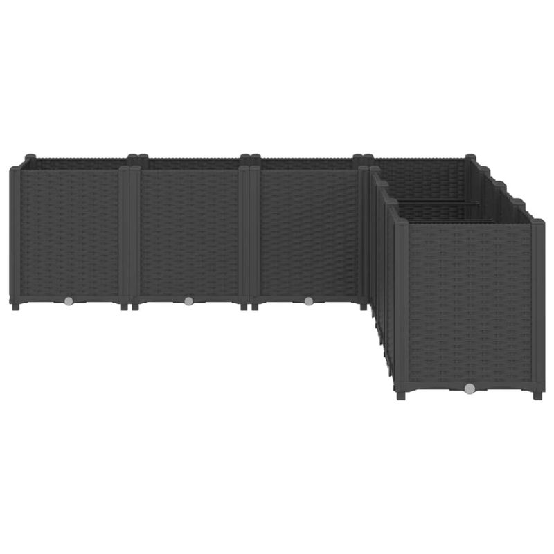 Casa si Gradina - Gradinarit si plante - Plante si ghivece - Ghivece si suporturi - Jardiniera de gradina, negru, 160x160x53 cm, PP - Infinity.ro