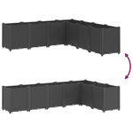 Casa si Gradina - Gradinarit si plante - Plante si ghivece - Ghivece si suporturi - Jardiniera de gradina, negru, 160x160x53 cm, PP - Infinity.ro