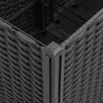 Casa si Gradina - Gradinarit si plante - Plante si ghivece - Ghivece si suporturi - Jardiniera de gradina, negru, 160x160x53 cm, PP - Infinity.ro