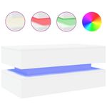 Casa si Gradina - Mobilier - Mese si birouri - Masute de cafea - Masuta de cafea cu lumini LED, alb, 90x50x40 cm - Infinity.ro