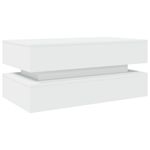 Casa si Gradina - Mobilier - Mese si birouri - Masute de cafea - Masuta de cafea cu lumini LED, alb, 90x50x40 cm - Infinity.ro