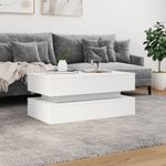 Casa si Gradina - Mobilier - Mese si birouri - Masute de cafea - Masuta de cafea cu lumini LED, alb, 90x50x40 cm - Infinity.ro