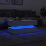 Casa si Gradina - Mobilier - Mese si birouri - Masute de cafea - Masuta de cafea cu lumini LED, alb, 90x50x40 cm - Infinity.ro
