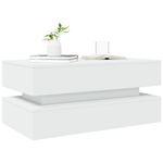 Casa si Gradina - Mobilier - Mese si birouri - Masute de cafea - Masuta de cafea cu lumini LED, alb, 90x50x40 cm - Infinity.ro